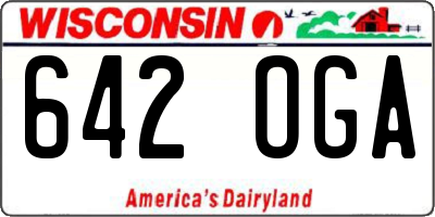 WI license plate 642OGA