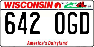 WI license plate 642OGD