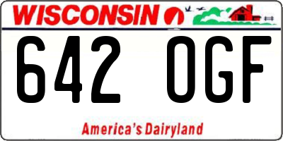 WI license plate 642OGF