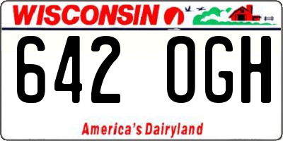 WI license plate 642OGH