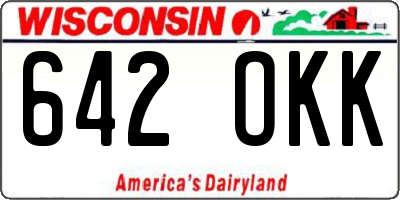 WI license plate 642OKK