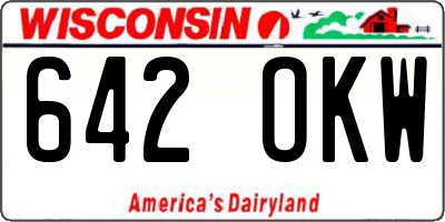 WI license plate 642OKW