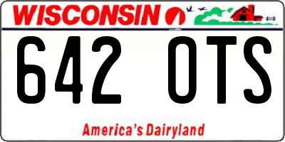 WI license plate 642OTS