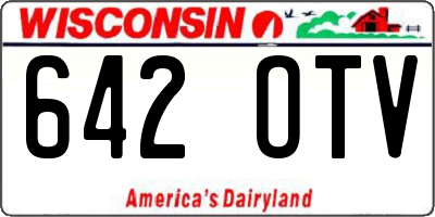 WI license plate 642OTV