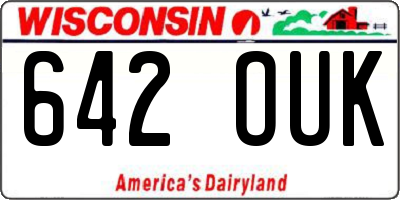 WI license plate 642OUK