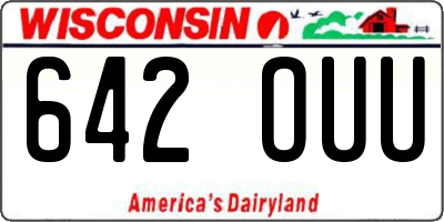 WI license plate 642OUU