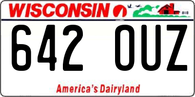 WI license plate 642OUZ