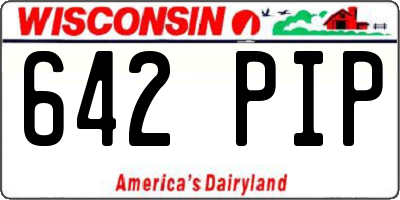 WI license plate 642PIP