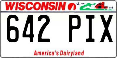 WI license plate 642PIX