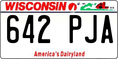 WI license plate 642PJA