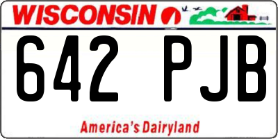 WI license plate 642PJB