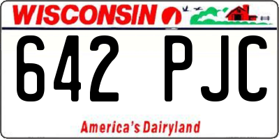 WI license plate 642PJC