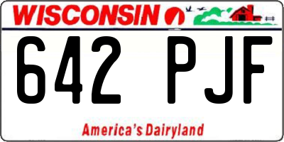WI license plate 642PJF