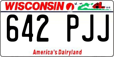 WI license plate 642PJJ