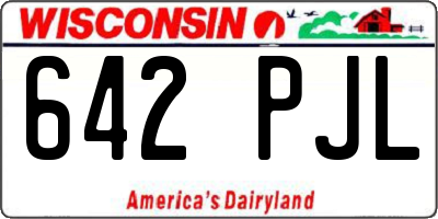 WI license plate 642PJL