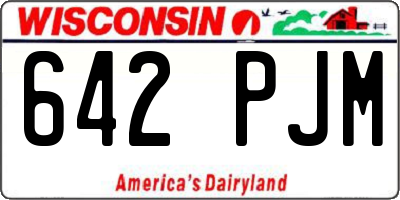 WI license plate 642PJM