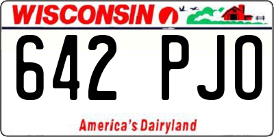 WI license plate 642PJO