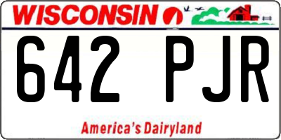 WI license plate 642PJR