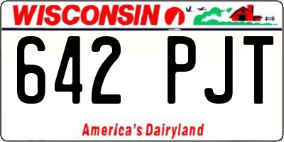 WI license plate 642PJT
