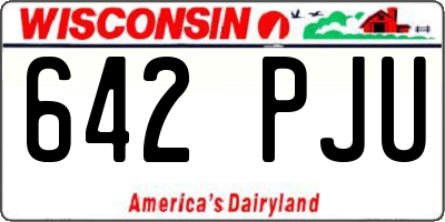 WI license plate 642PJU