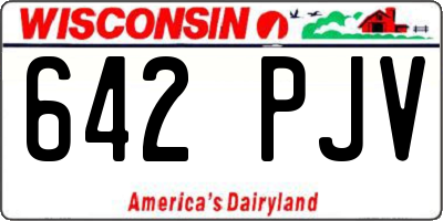 WI license plate 642PJV