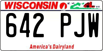 WI license plate 642PJW