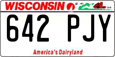 WI license plate 642PJY
