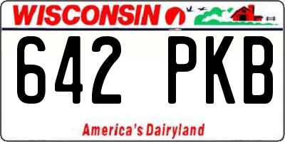 WI license plate 642PKB