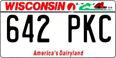 WI license plate 642PKC