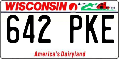WI license plate 642PKE
