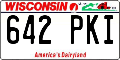 WI license plate 642PKI