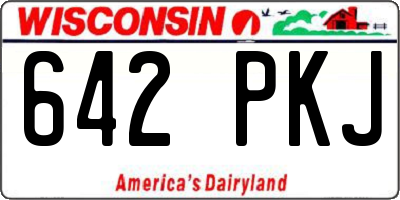 WI license plate 642PKJ