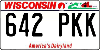 WI license plate 642PKK