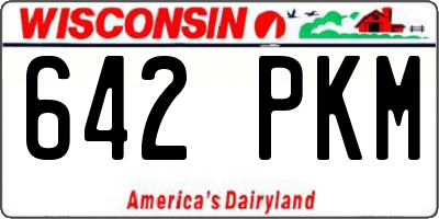 WI license plate 642PKM