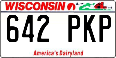 WI license plate 642PKP