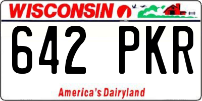 WI license plate 642PKR