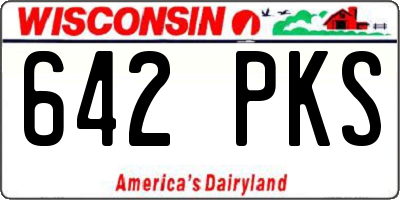 WI license plate 642PKS