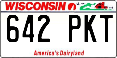 WI license plate 642PKT
