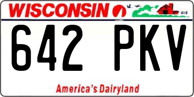 WI license plate 642PKV