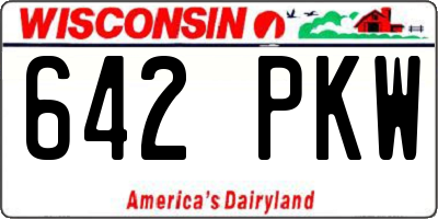 WI license plate 642PKW
