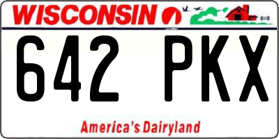 WI license plate 642PKX