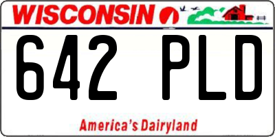 WI license plate 642PLD