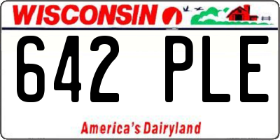 WI license plate 642PLE