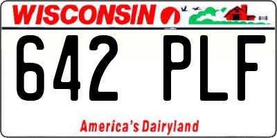 WI license plate 642PLF
