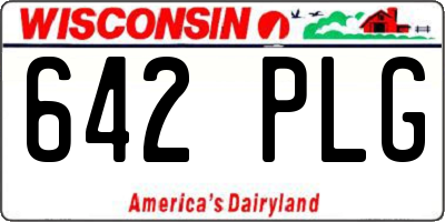 WI license plate 642PLG