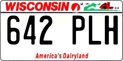 WI license plate 642PLH