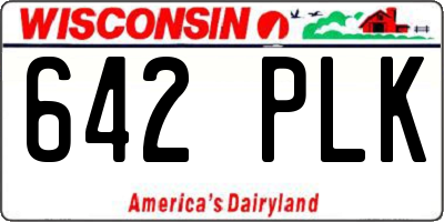 WI license plate 642PLK