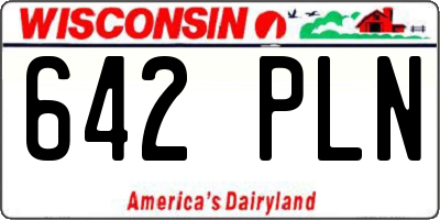 WI license plate 642PLN