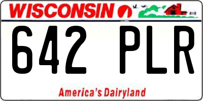 WI license plate 642PLR
