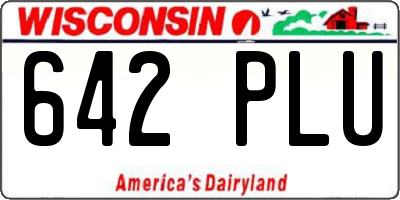 WI license plate 642PLU